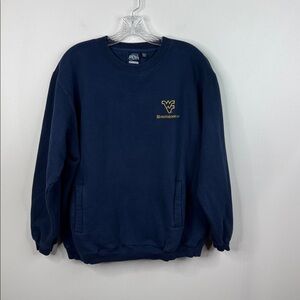 University of West Virginia Mountaineers NCAA Navy Blue Sweatshirt with Pockets